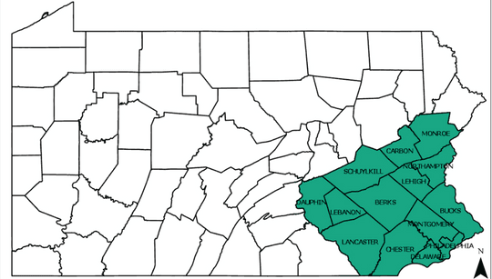 Current PA Quarantine Map